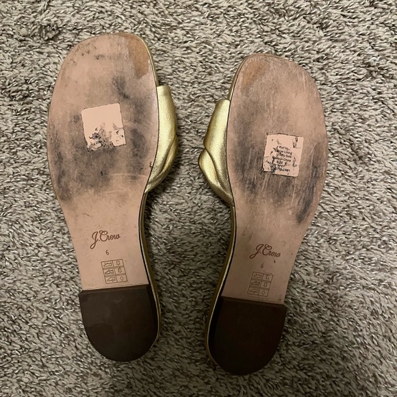 J.Crew Knotted Sandals in Metallic Leather - Picture 3 of 3
